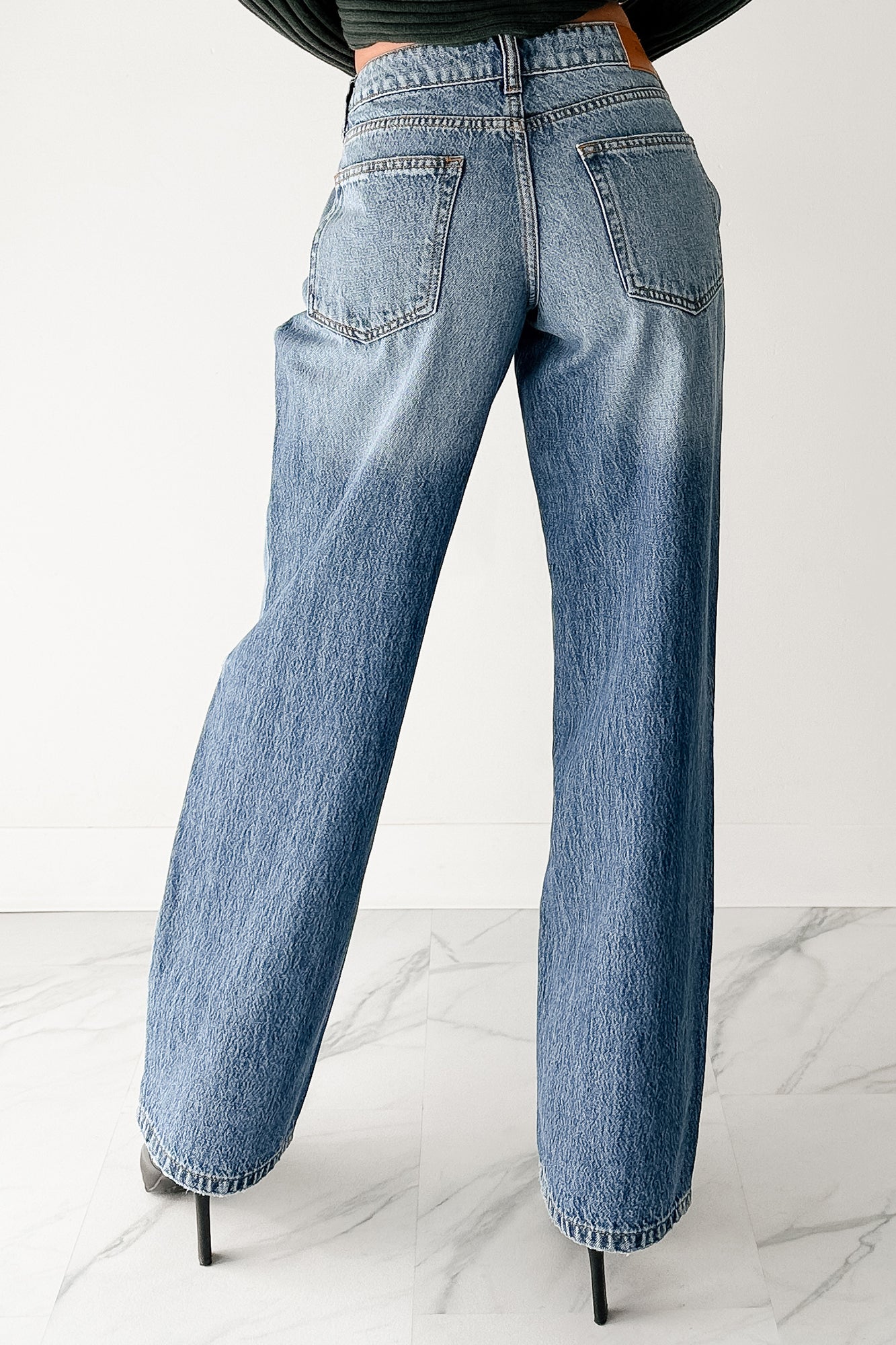 Adelyn Mid Rise Baggy Cello Jeans (Medium) - NanaMacs