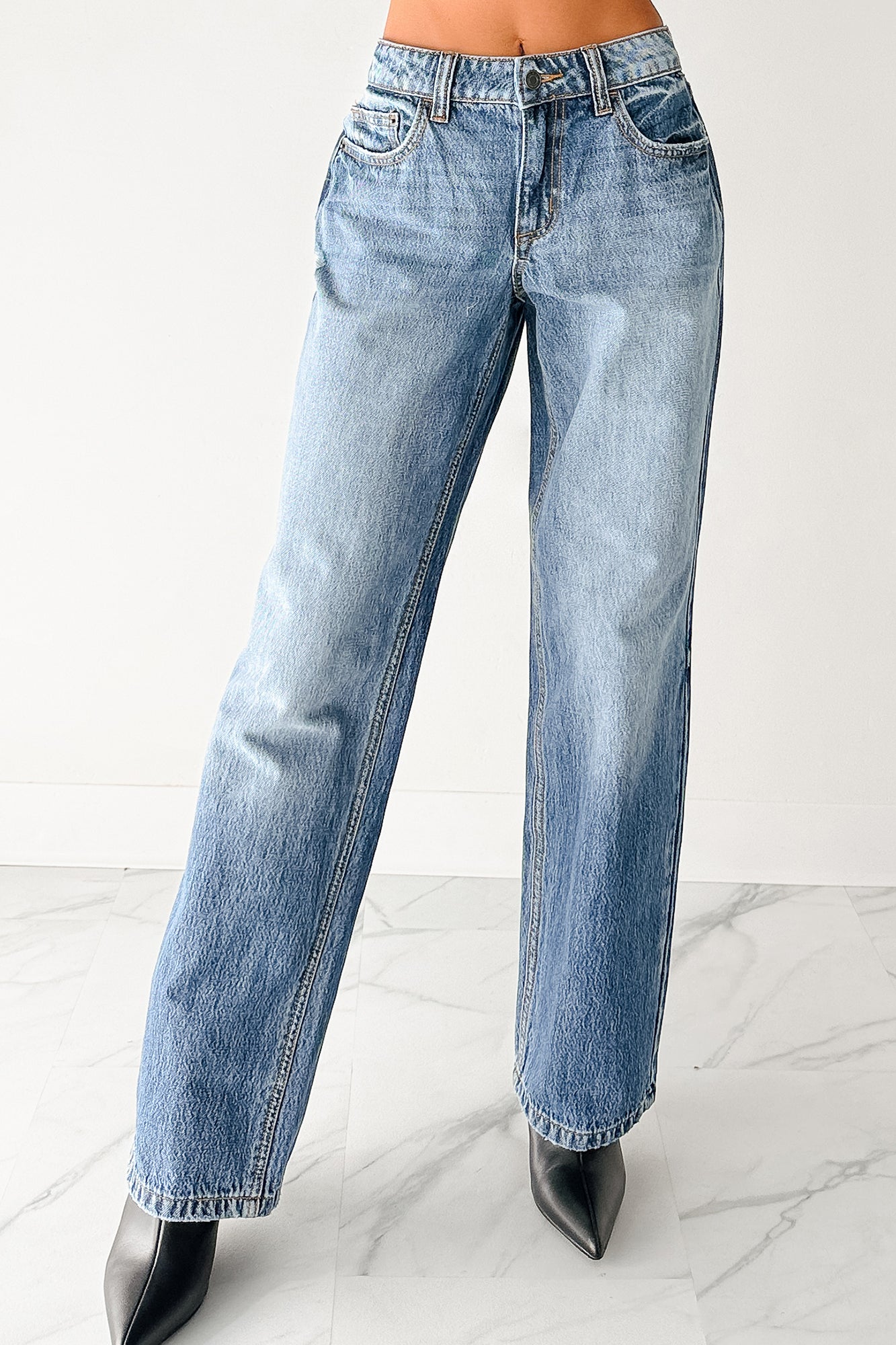 Adelyn Mid Rise Baggy Cello Jeans (Medium) - NanaMacs