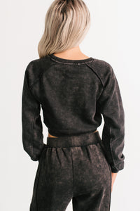 Moments Of Coziness Mineral Wash Lounge Set (Black) - NanaMacs