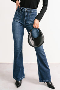 Alena Flare Sneak Peek Jeans (Medium Dark) - NanaMacs