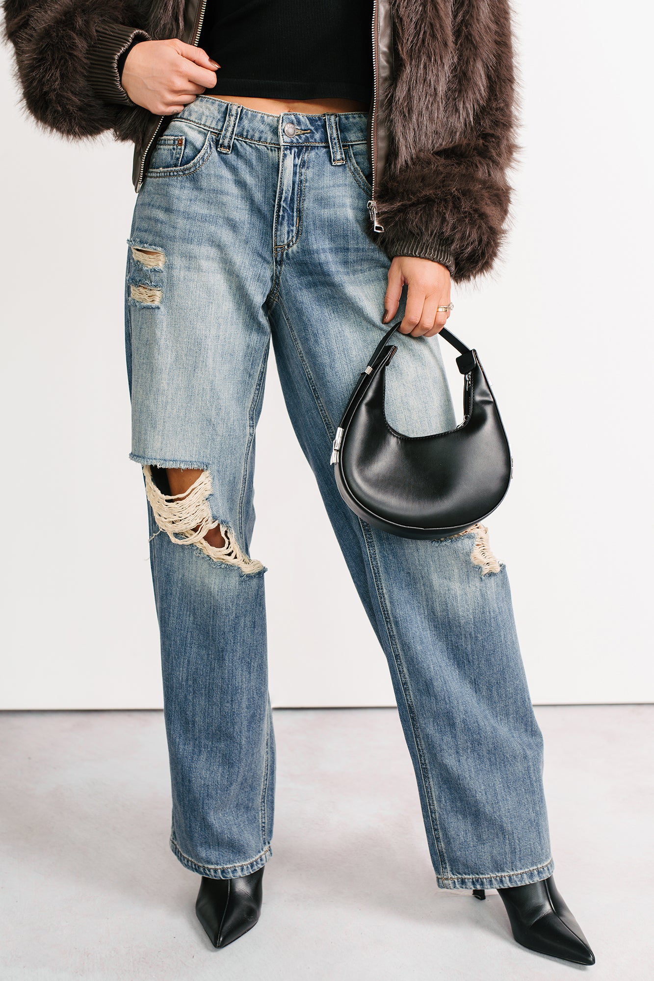 Zendaya Mid Rise Baggy Cello Jeans (Tint) - NanaMacs