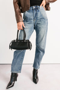 Willy Super High Rise Mica Denim Barrel Jeans (Medium Vintage) - NanaMacs