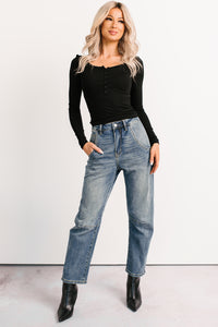 Willy Super High Rise Mica Denim Barrel Jeans (Medium Vintage) - NanaMacs