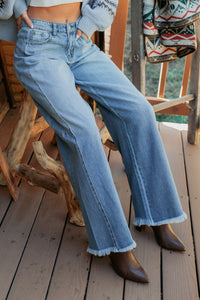 Bradley Mid Rise Wide Leg Cello Jeans (Medium) - NanaMacs