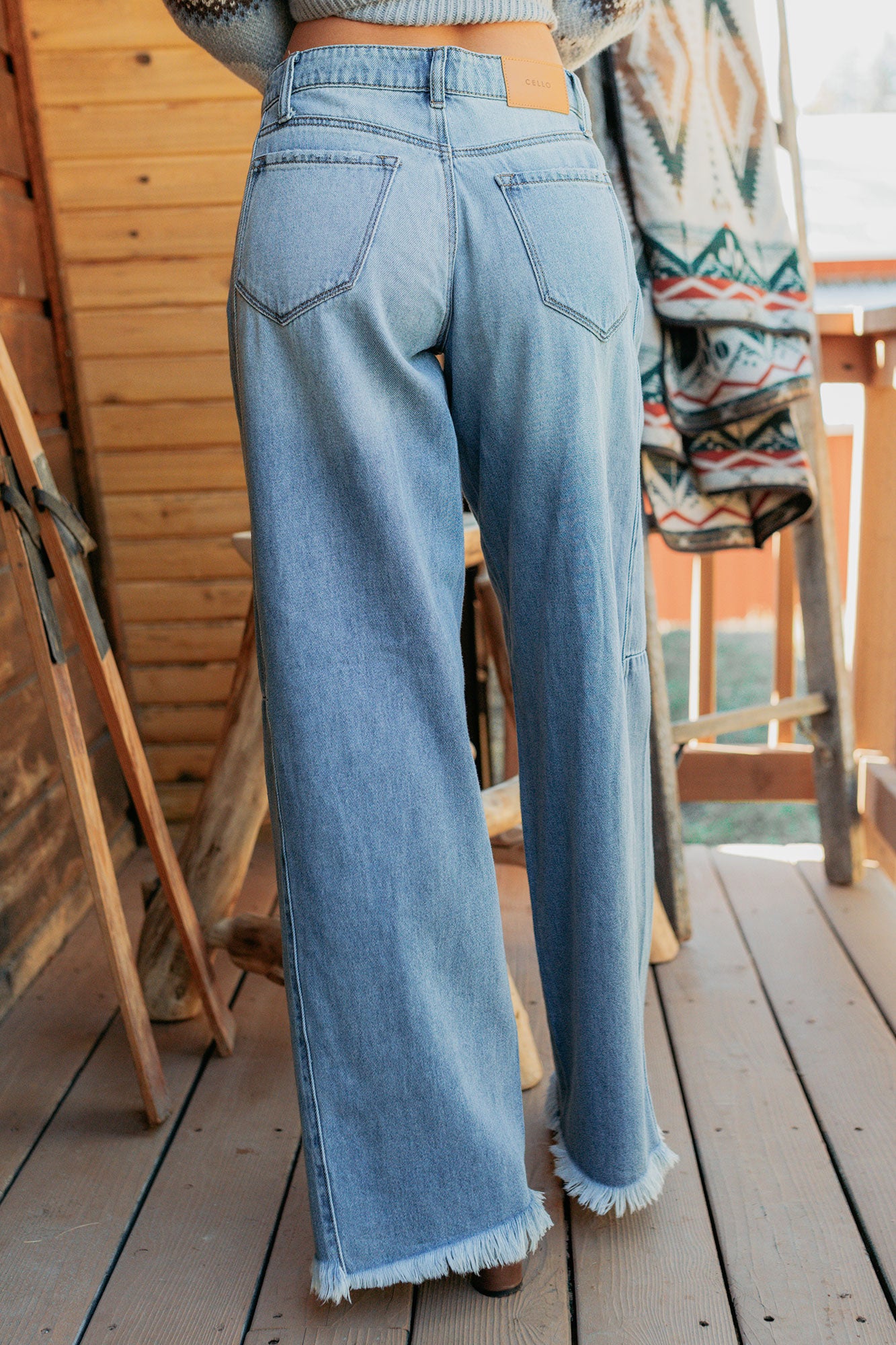 Bradley Mid Rise Wide Leg Cello Jeans (Medium) - NanaMacs