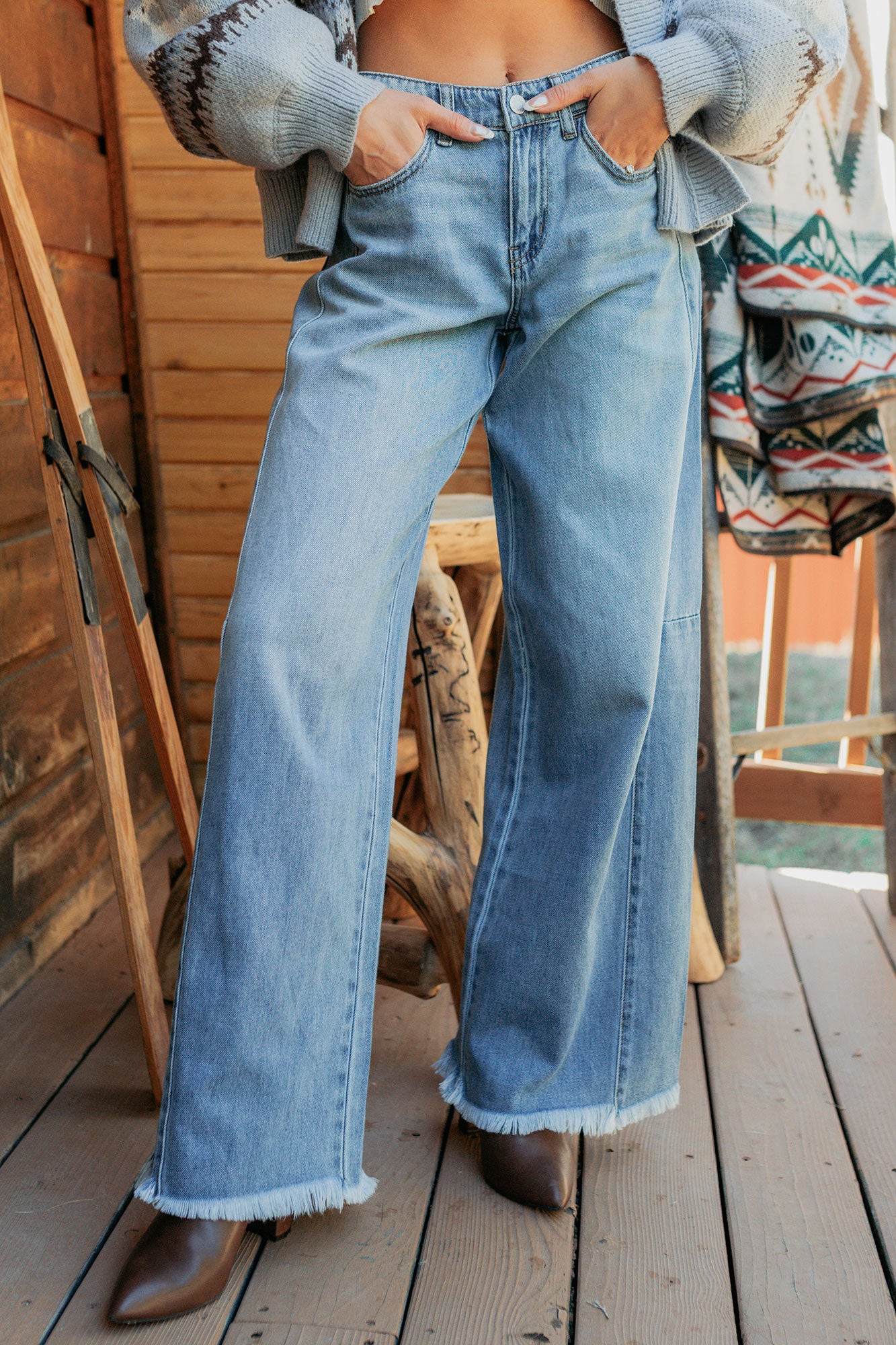 Bradley Mid Rise Wide Leg Cello Jeans (Medium) - NanaMacs