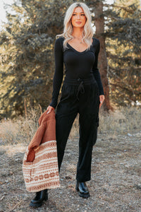 Lester Corduroy Cargo Pants (Black) - NanaMacs