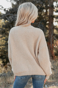 Pure Darling Floral Detailed Knit Cardigan (Mocha) - NanaMacs