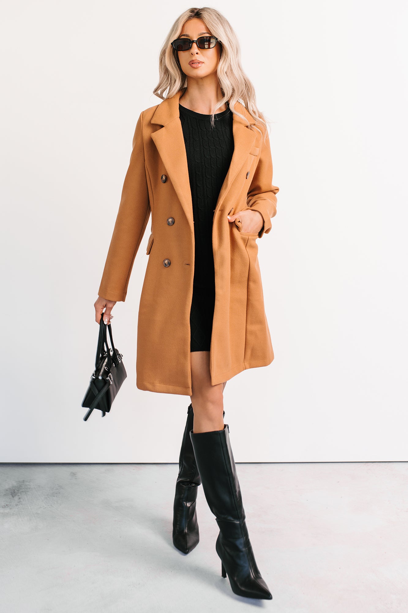 Downtown Drift Button Up Lightweight Coat (Camel) - NanaMacs