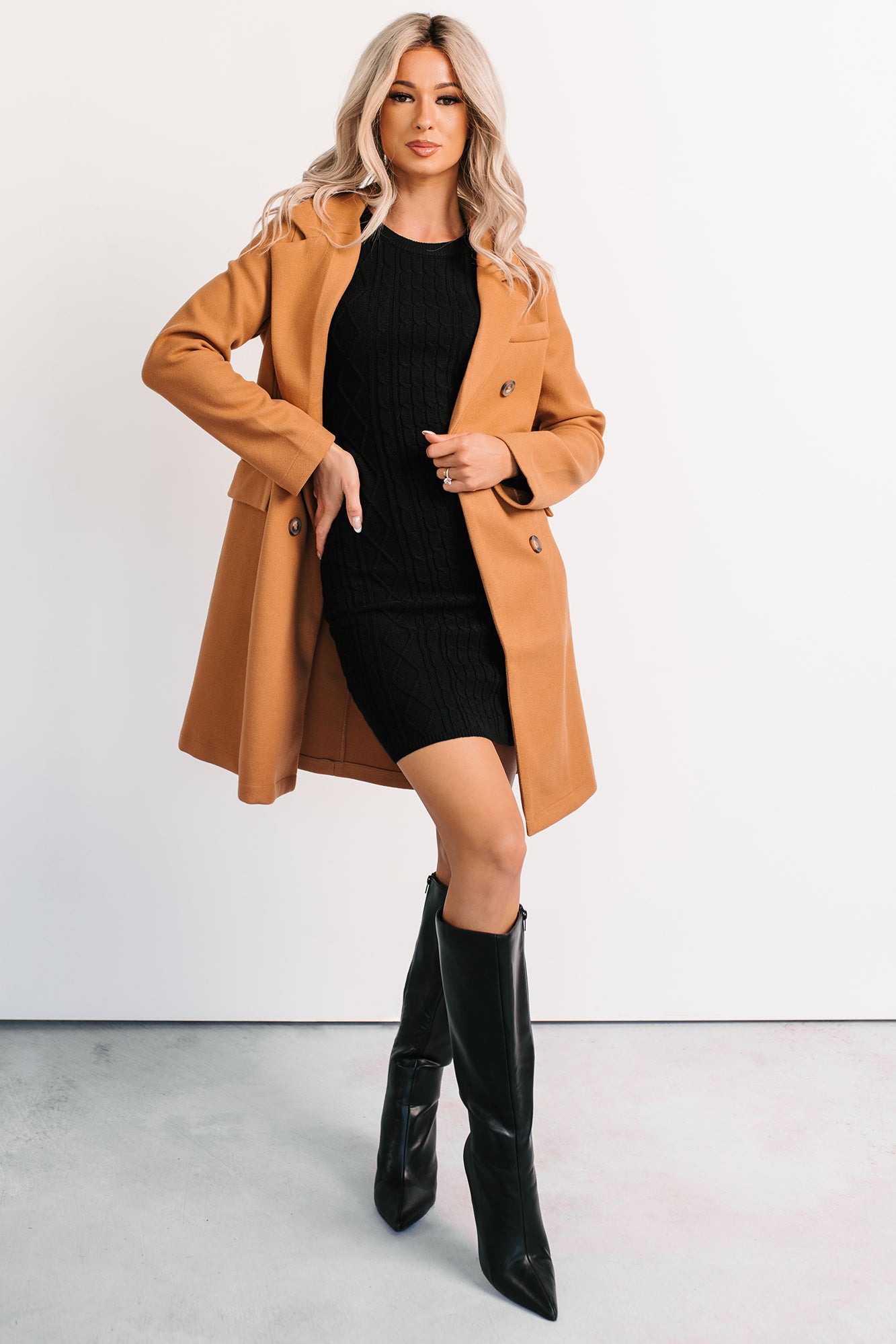 Downtown Drift Button Up Lightweight Coat (Camel) - NanaMacs