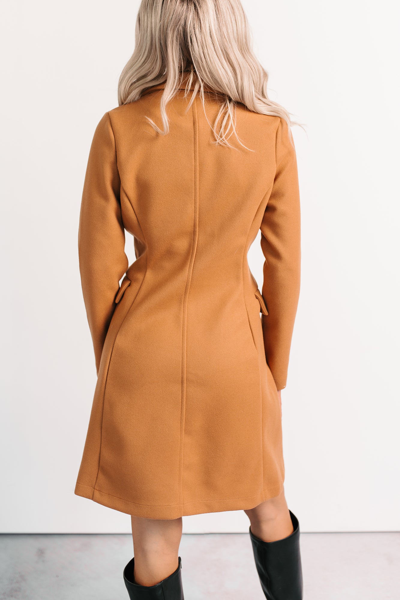 Downtown Drift Button Up Lightweight Coat (Camel) - NanaMacs