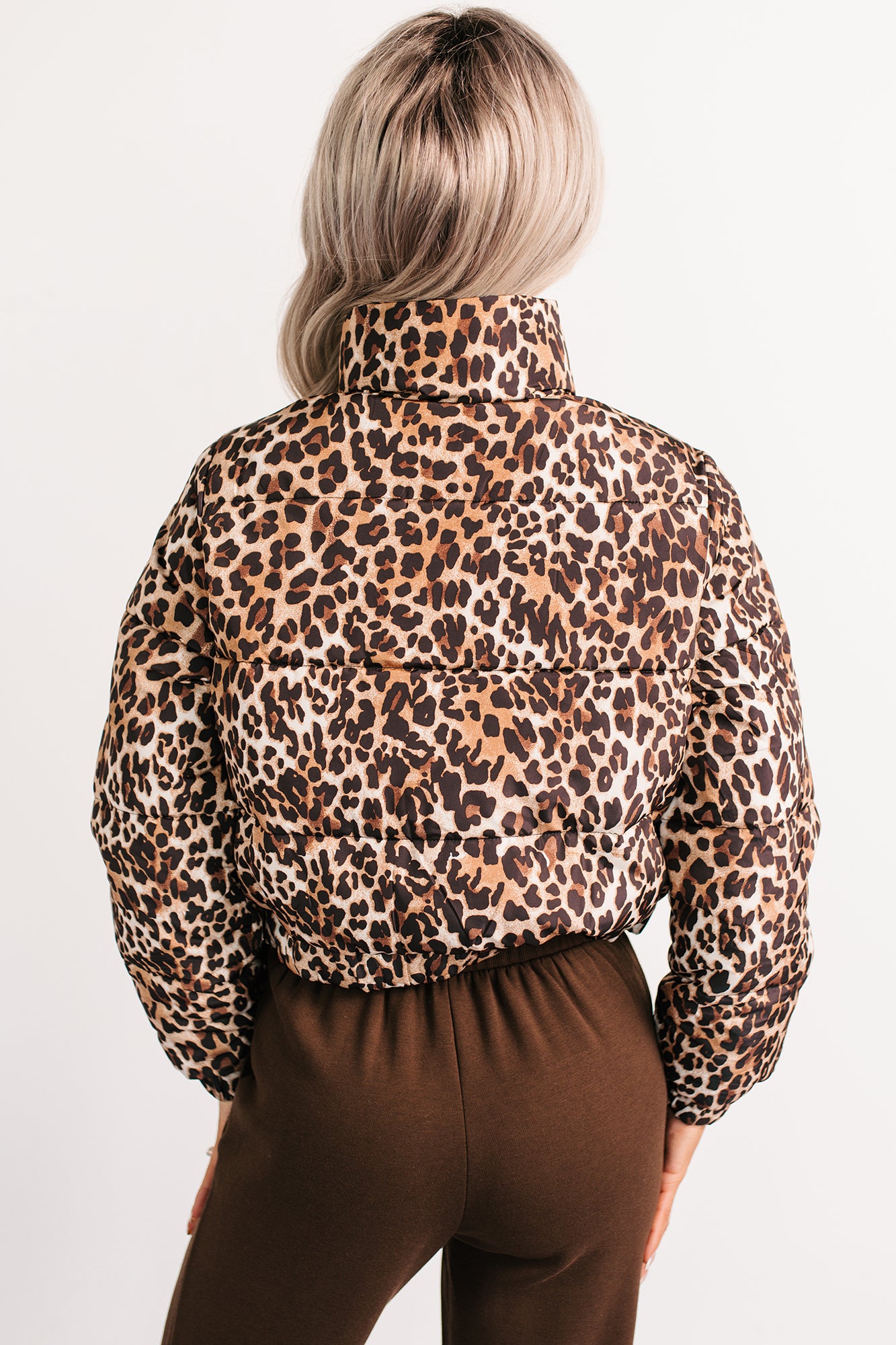 Wildly Warm Leopard Print Puffer Jacket (Camel) - NanaMacs