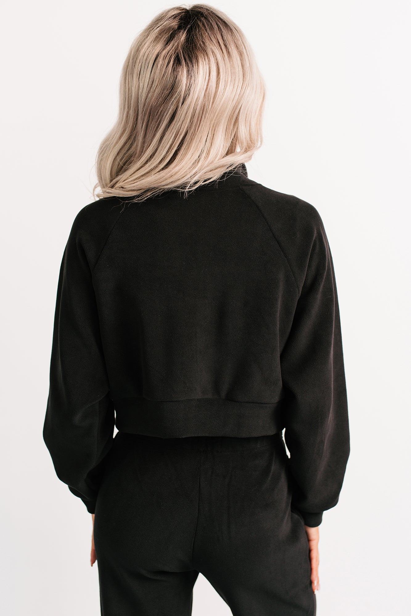 On The Field Fleece High Neck Track Jacket (Black) - NanaMacs