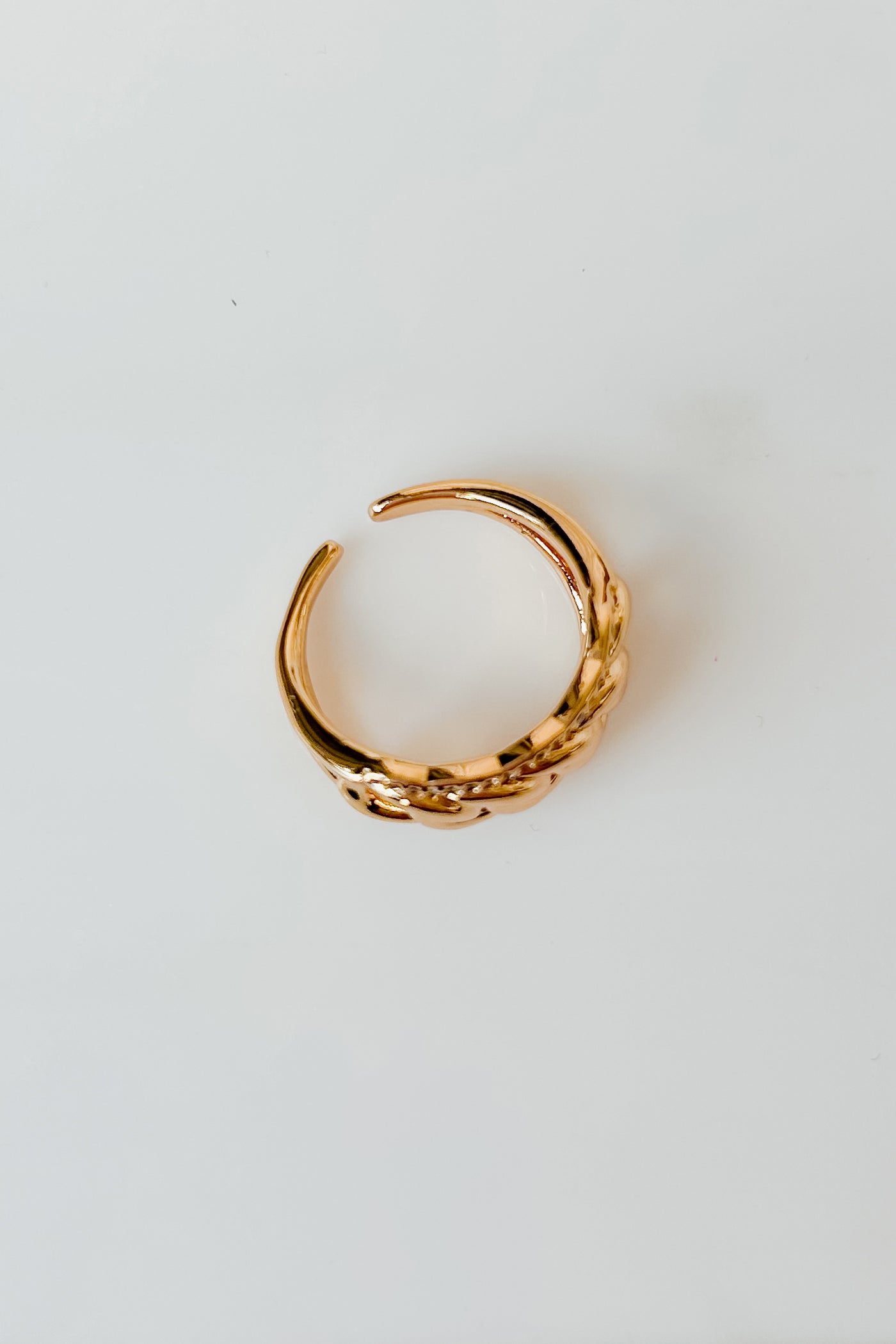 Chains Of Love Chain Rhinestone Ring (Gold) - NanaMacs