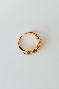 Chains Of Love Chain Rhinestone Ring (Gold) - NanaMacs