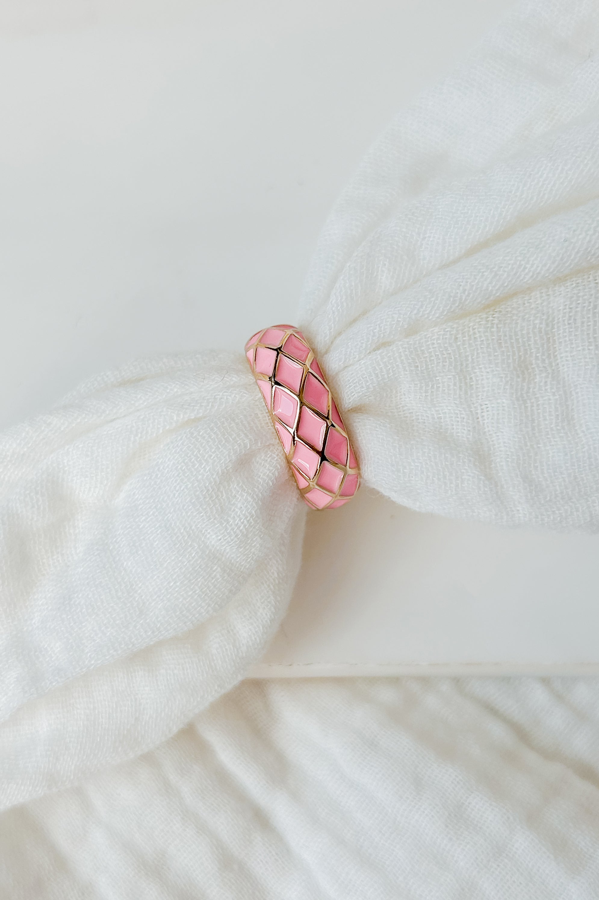 Just Being Cute Textured Ring (Pink) - NanaMacs