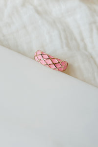 Just Being Cute Textured Ring (Pink) - NanaMacs