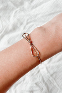 Simply Bow-tiful Knotted Bow Cuff Bracelet (Gold) - NanaMacs