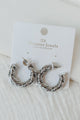 Jenny Twisted Hoop Earrings (Silver) - NanaMacs