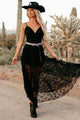 Romantic Nights Lace Maxi Dress (Black) - NanaMacs