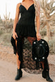 Romantic Nights Lace Maxi Dress (Black) - NanaMacs