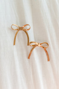 Sweetness Overload Gold Plated Bow Earrings (Gold) - NanaMacs