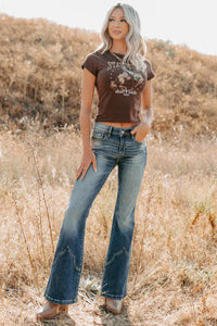 Frontier Fashion "Stay Wild" Western Top (Brown) - NanaMacs