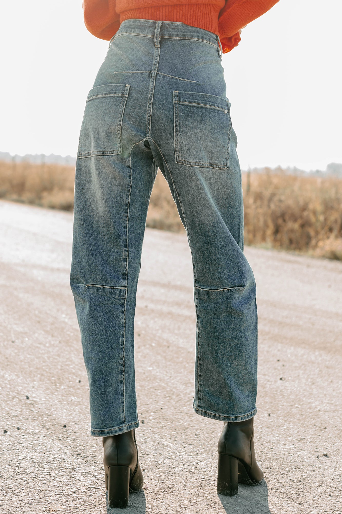Willy Super High Rise Mica Denim Barrel Jeans (Medium Vintage) - NanaMacs