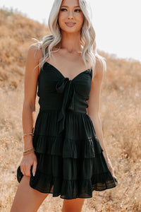 The Chic Life Sleeveless Ruffle Mini Dress (Black) - NanaMacs