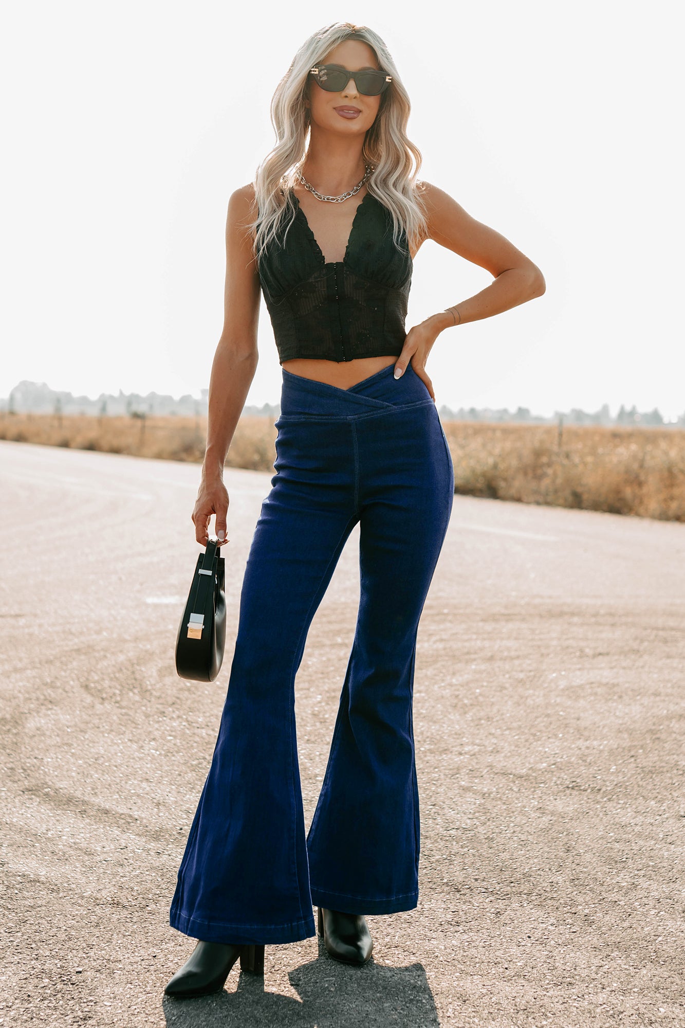 Dream In Gold Sleeveless Floral Lace Top (Black) - NanaMacs