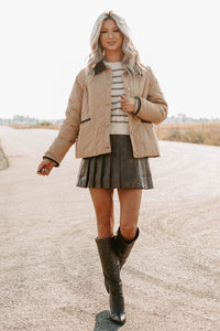 Up & Coming Quilted Barn Jacket (Camel) - NanaMacs