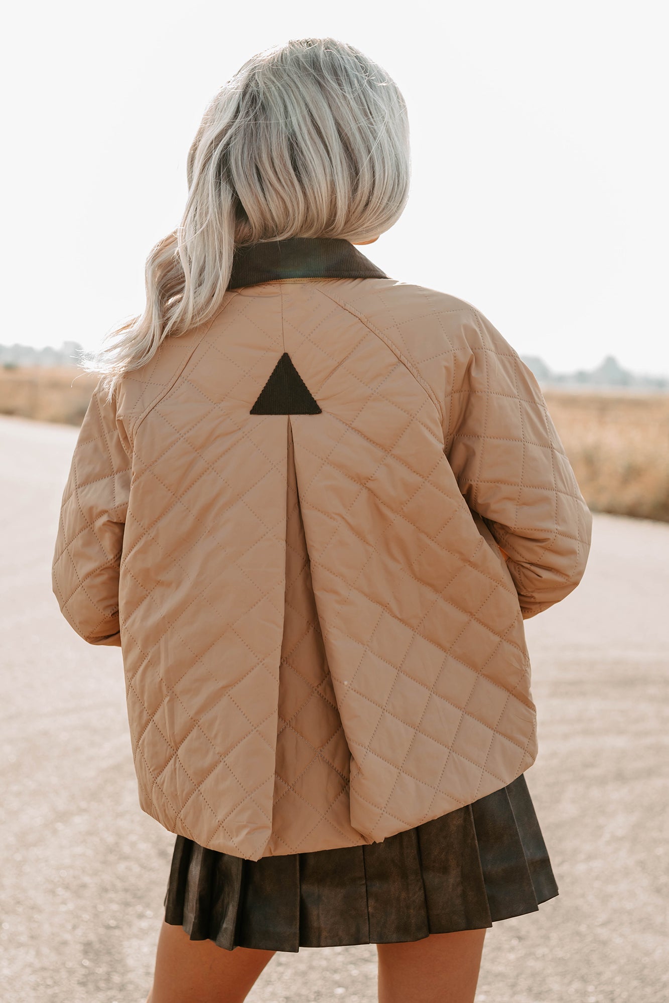 Up & Coming Quilted Barn Jacket (Camel) - NanaMacs