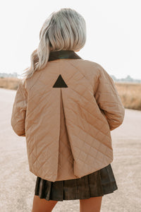 Up & Coming Quilted Barn Jacket (Camel) - NanaMacs