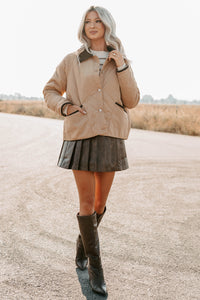 Up & Coming Quilted Barn Jacket (Camel) - NanaMacs