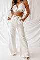 Miss Worldwide Two Piece Pant Set (White) - NanaMacs
