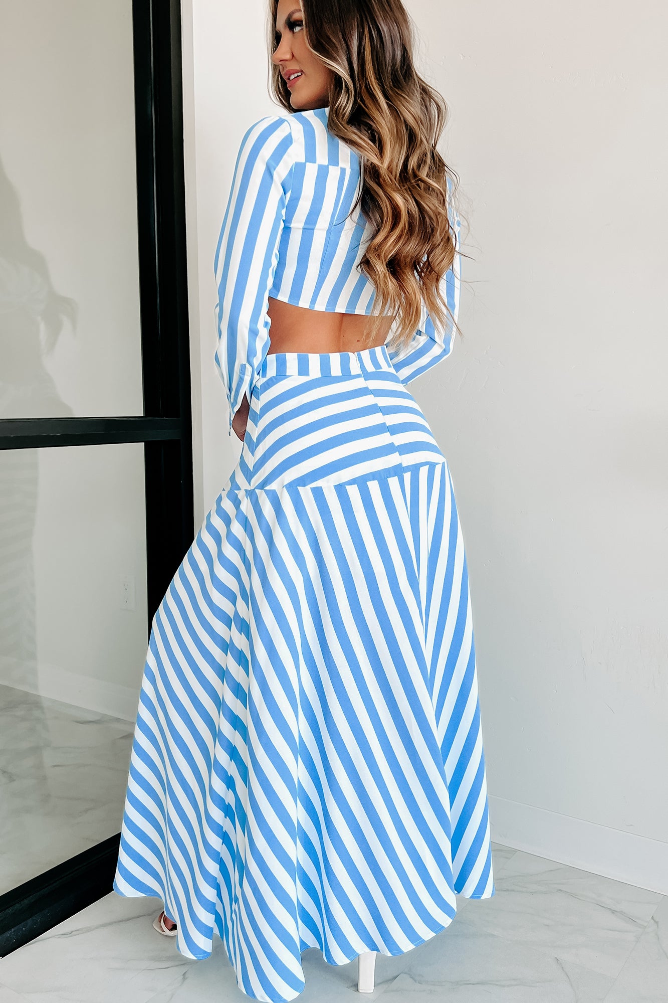 Striped two piece clearance outfit