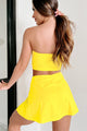 Winning Shot Tube Top & Active Skirt Two-Piece Set (Yellow) - NanaMacs