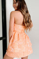 Radiant Reflection Strapless Floral Mini Dress (Orange) - NanaMacs