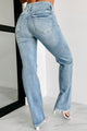 Forever Evolving High Rise Triple-Button Straight Leg Risen Jeans (Light) - NanaMacs