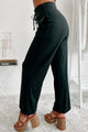 Doorbuster Just Relaxing Wide Leg Drawstring Waist Lounge Pants (Black) - NanaMacs