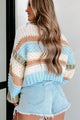 Coastal Summer Striped Chunky Knit Sweater (Brown Combo) - NanaMacs