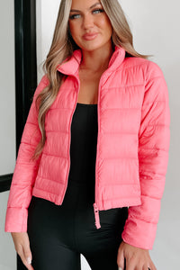 Cold Breeze Puffer Jacket (Pink) - NanaMacs