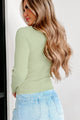 Don't Disappoint Me Long Sleeve Ribbed Turtleneck Top (Pale Olive) - NanaMacs