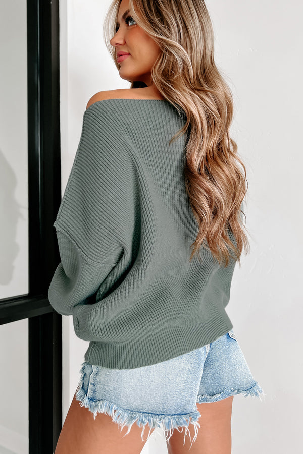 Copy That Boatneck Sweater (Basil Green) - NanaMacs