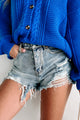 Over The Heartbreak Distressed Denim Shorts (Medium Denim) - NanaMacs