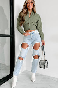 Losing Control High Rise Ripped Baggy Jeans (Light) - NanaMacs