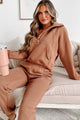 New Obsession Fleece-Lined Half-Zip Scuba Pullover (Chocolate Brown) - NanaMacs