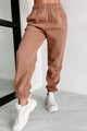 Forget The Rules Fleece Joggers (Chocolate Brown) - NanaMacs