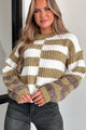I Gotta Know Oversized Striped Sweater (Olive Mix) - NanaMacs