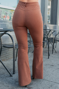 Daily Darling Corduroy Vest Flare Pant Set (Chocolate) - NanaMacs